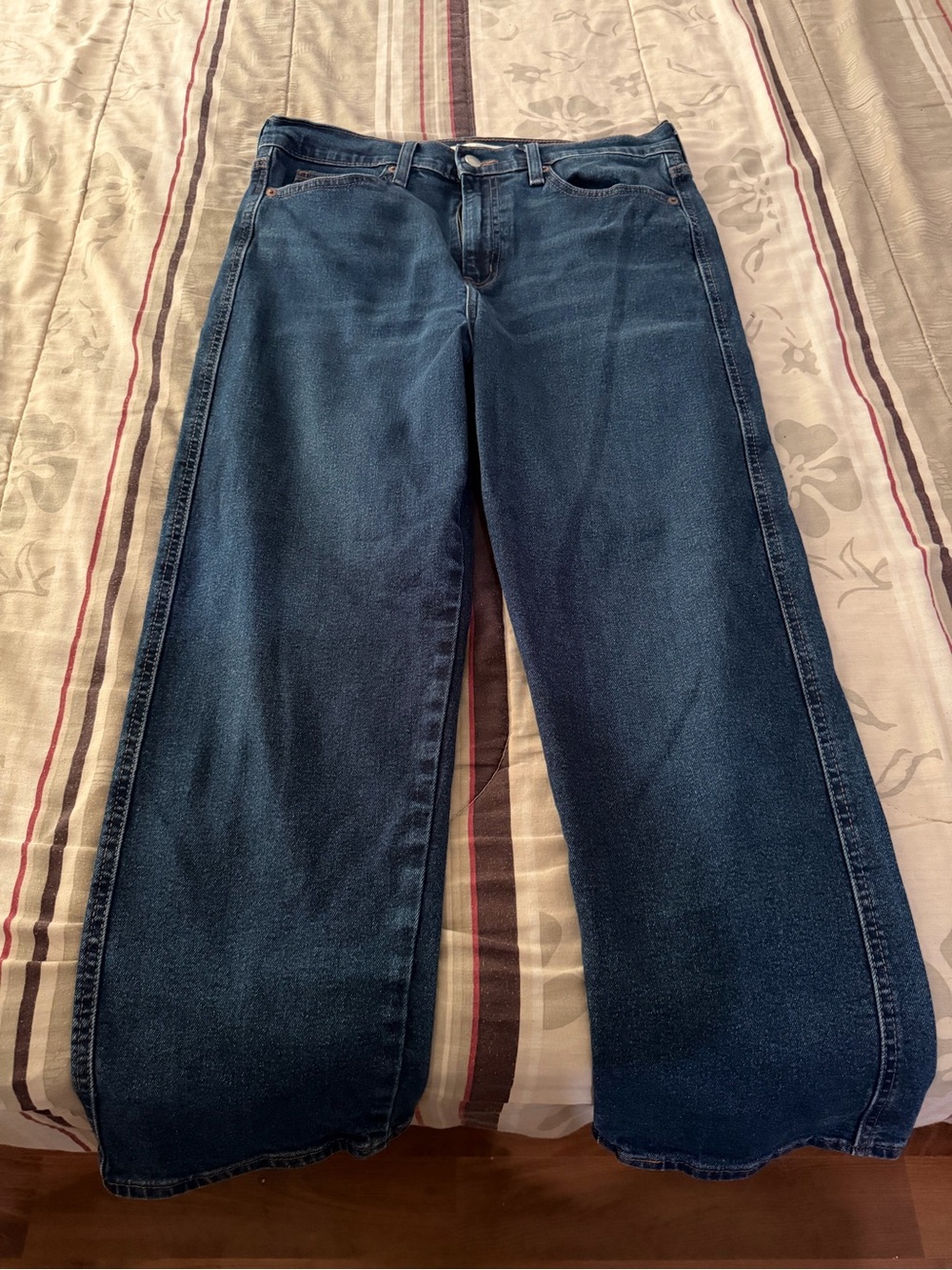 Levi's Navy Wide-Leg High-Rise Jeans